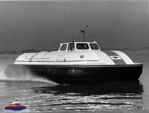 Vosper-Thornycroft VT1 in service -  (credit: The <a href='http://www.hovercraft-museum.org/' target='_blank'>Hovercraft Museum Trust</a>).